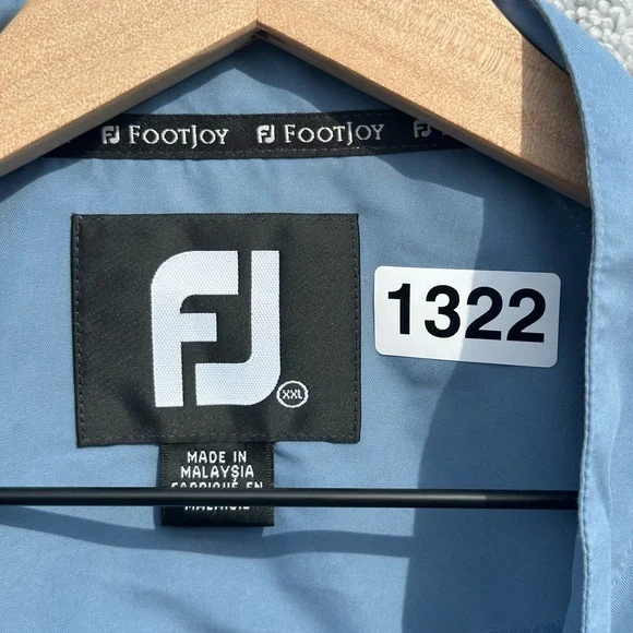 FootJoy FJ Golf Windbreaker Pullover Jacket Blue XXL Light Performance 1/4 Snap - Picture 2 of 5